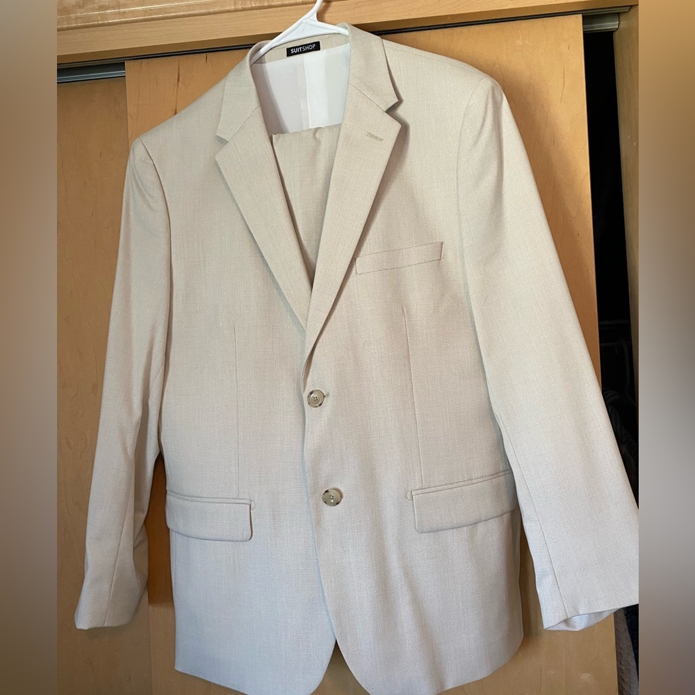 Tan Suit from Suit Shop with Jacket and Pants